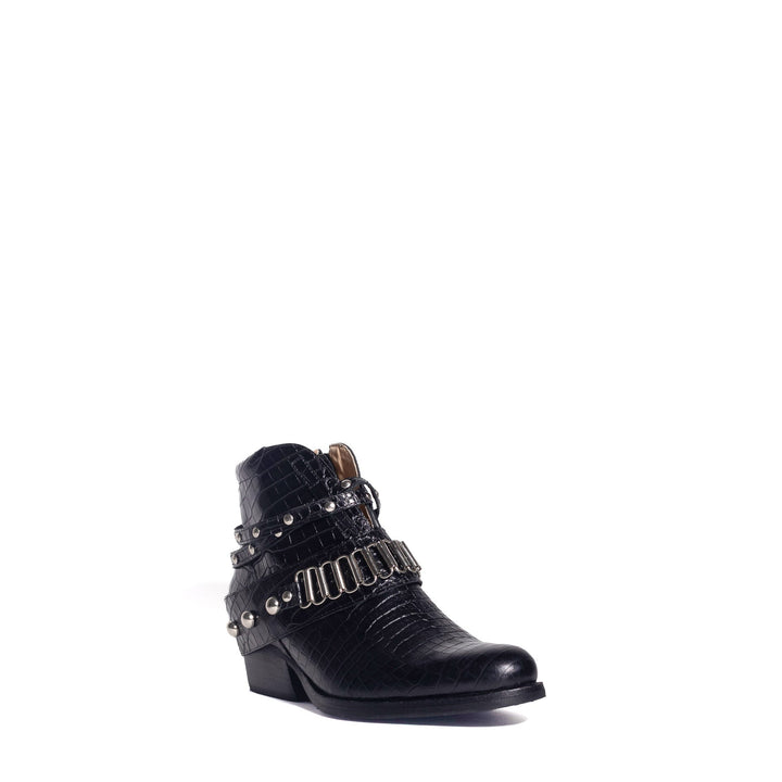 BOTÍN ADA NEGRO DE CUERO MUJER