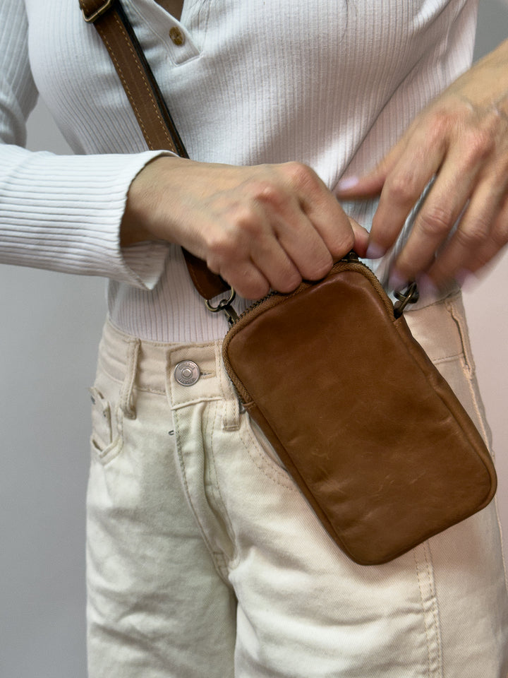 CARTERA DE CUERO CAFÉ