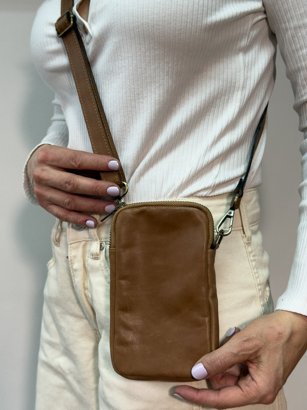 CARTERA DE CUERO CAFÉ