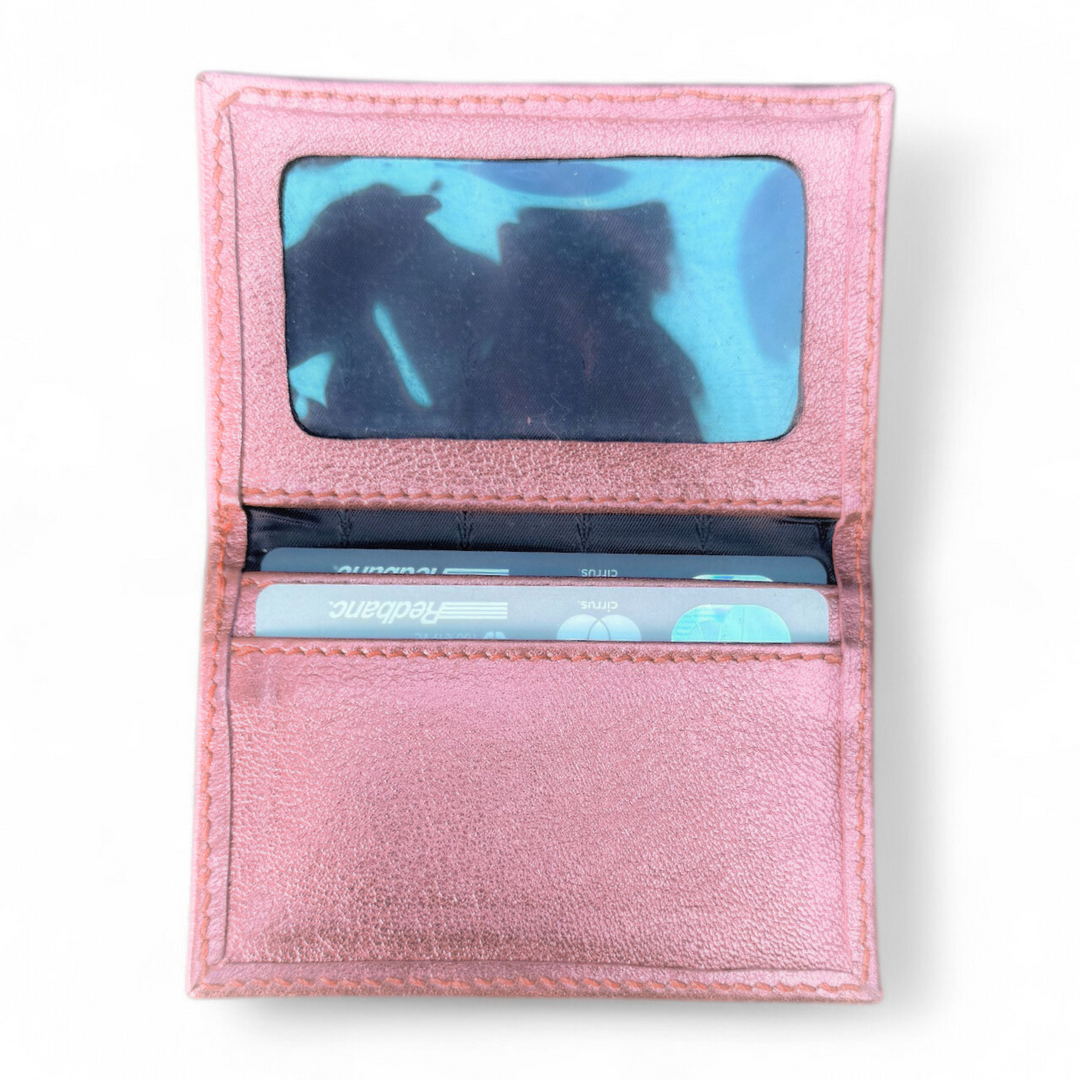 BILLETERA DE CUERO ROSADO