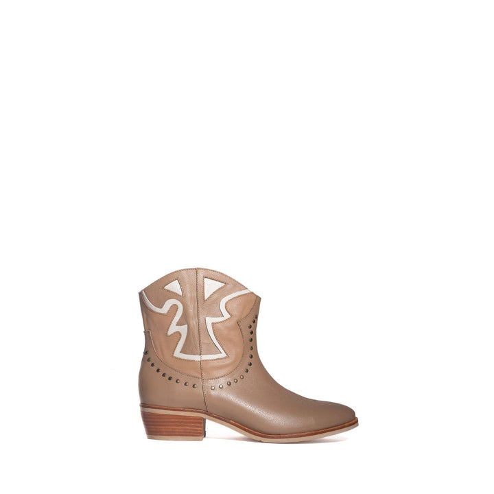 BOTIN DE CUERO ROBERTA CAMEL