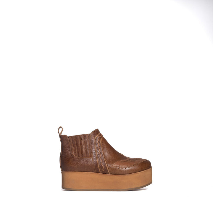 BOTIN DE PLATAFORMA MILENA EVA CAFE DE CUERO