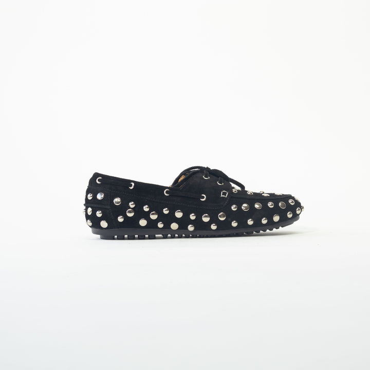 MOCASÍN MUJER DE CUERO RENO NEGRO