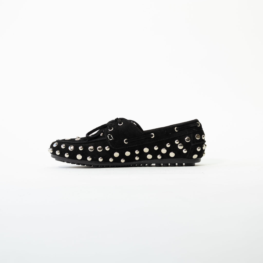 MOCASÍN MUJER DE CUERO RENO NEGRO