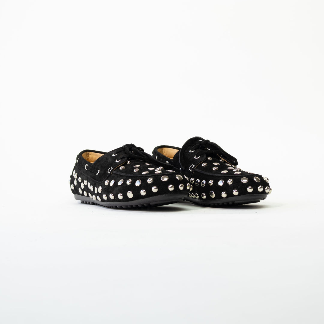 MOCASÍN MUJER DE CUERO RENO NEGRO