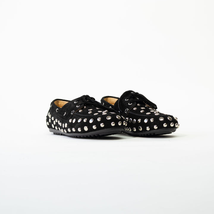 MOCASÍN MUJER DE CUERO RENO NEGRO