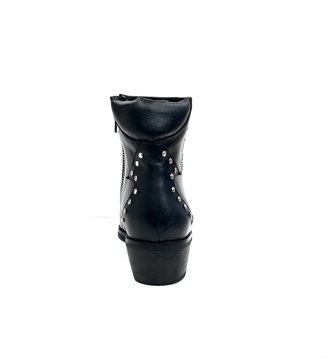 BOTÍN DE CUERO NICOLE NEGRO