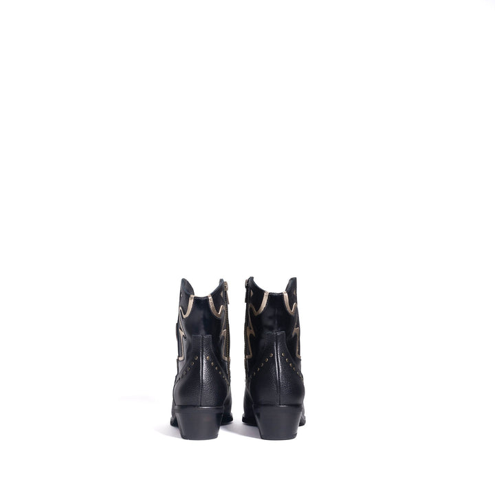 BOTIN DE CUERO ROBERTA NEGRO