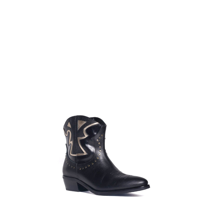 BOTIN DE CUERO ROBERTA NEGRO