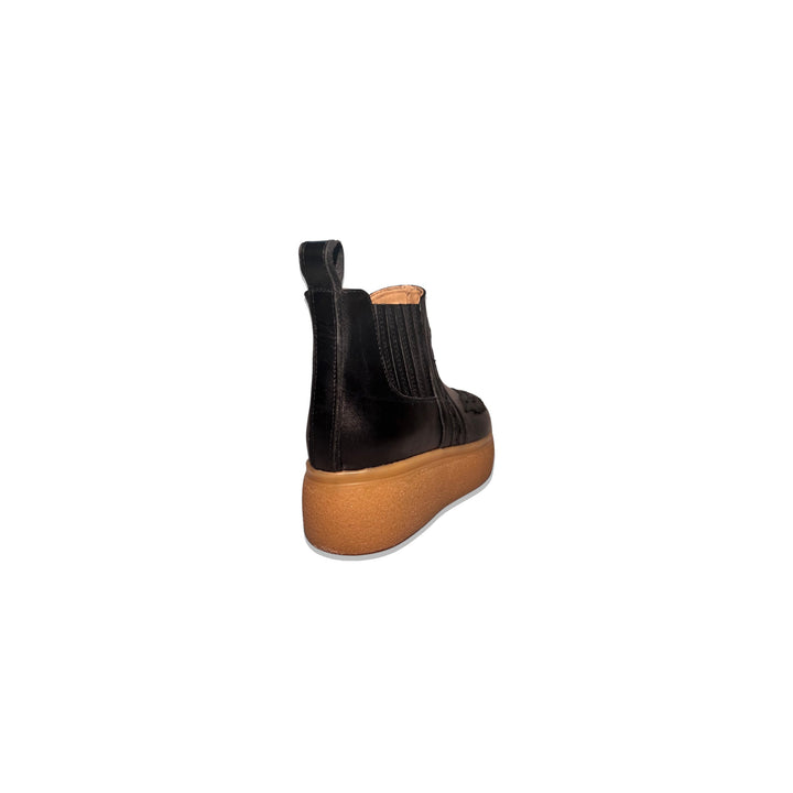 BOTIN DE PLATAFORMA MILENA EVA NEGRO DE CUERO