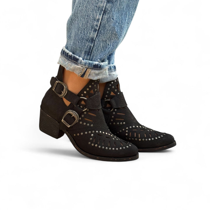 BOTIN MUJER DE CUERO GRACIA NEGRO