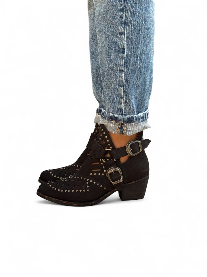 BOTIN MUJER DE CUERO GRACIA NEGRO