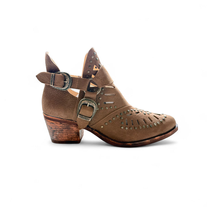BOTIN MUJER DE CUERO GRACIA CAFÉ