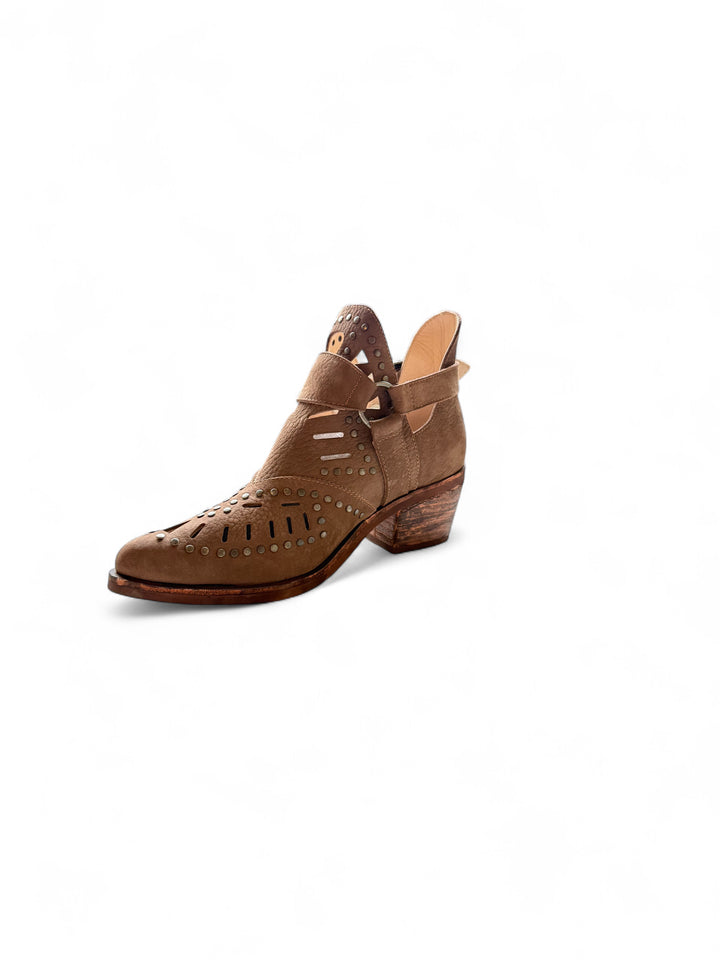 BOTIN MUJER DE CUERO GRACIA CAFÉ