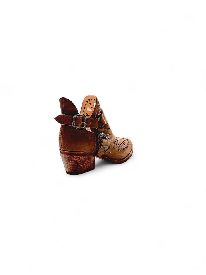 BOTIN MUJER DE CUERO GRACIA CAFÉ