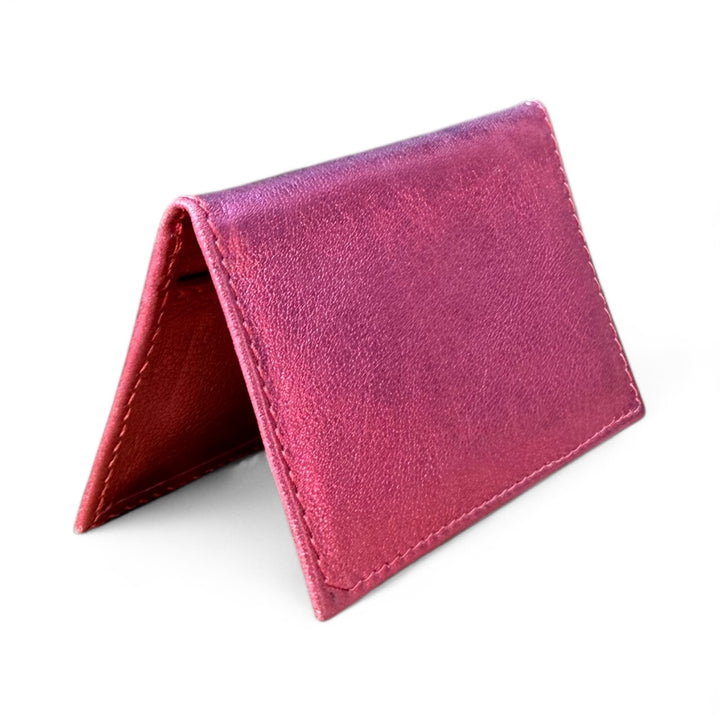 BILLETERA DE CUERO FUCSIA