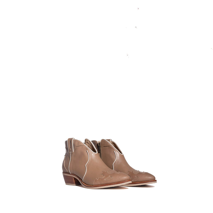 BOTÍN LORENZA CAMEL DE CUERO MUJER