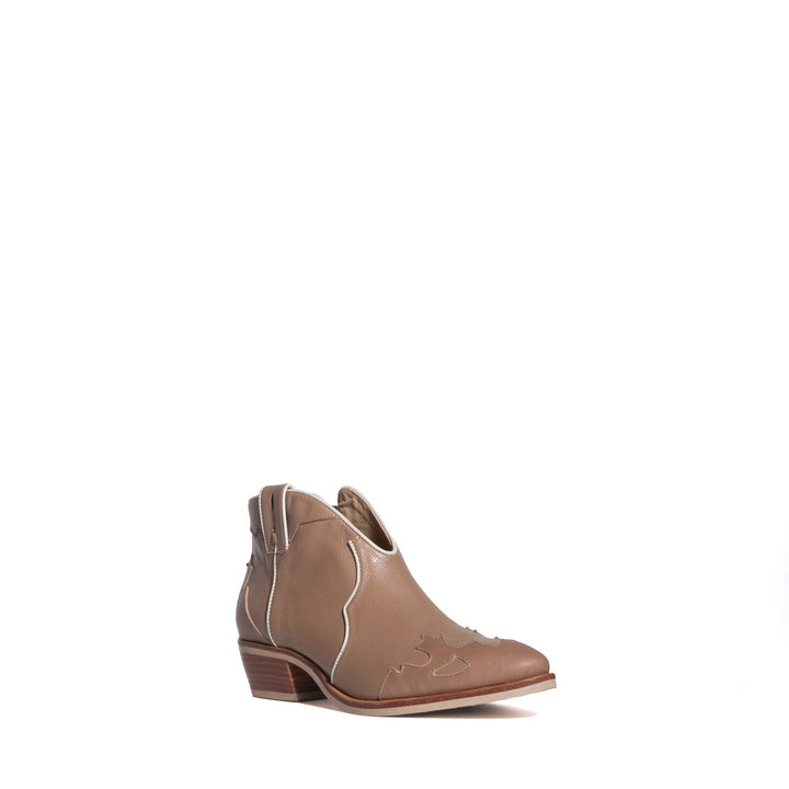 BOTÍN LORENZA CAMEL DE CUERO MUJER