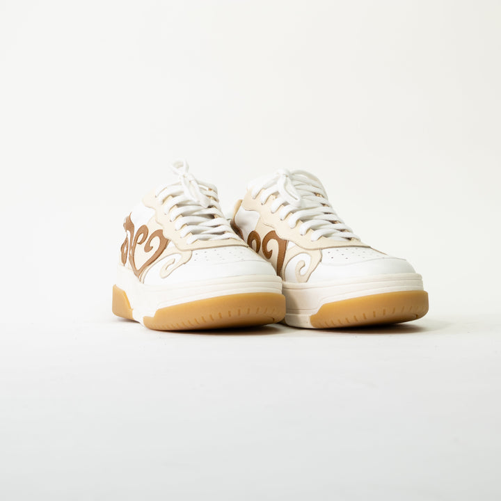 ZAPATILLA DE CUERO MANDI BLANCA