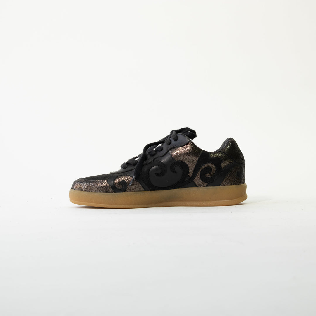 ZAPATILLA CUERO MANDI NEGRA