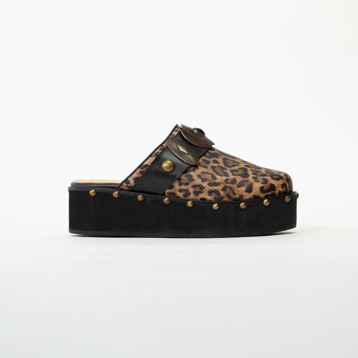 ZUECO DE CUERO MARIA PRINT