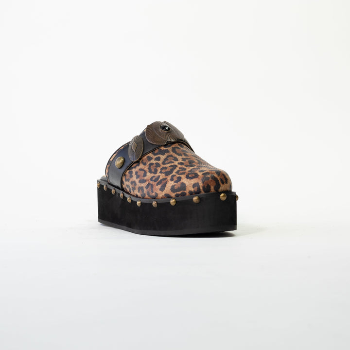 ZUECO DE CUERO MARIA PRINT