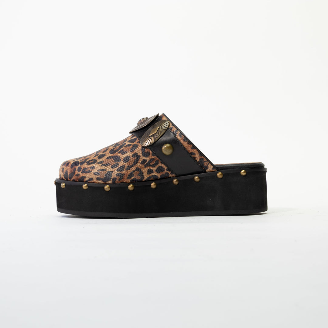 ZUECO DE CUERO MARIA PRINT