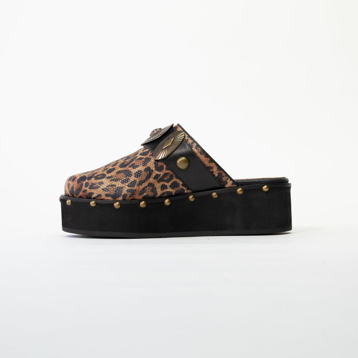 ZUECO DE CUERO MARIA PRINT