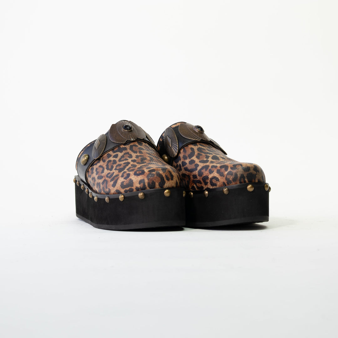 ZUECO DE CUERO MARIA PRINT