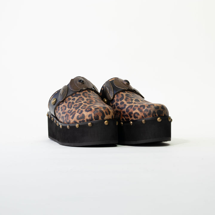 ZUECO DE CUERO MARIA PRINT