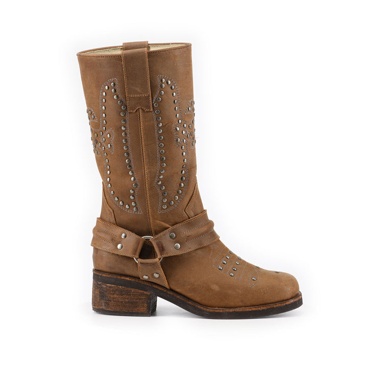 BOTA ELENA CAFÉ  DE CUERO