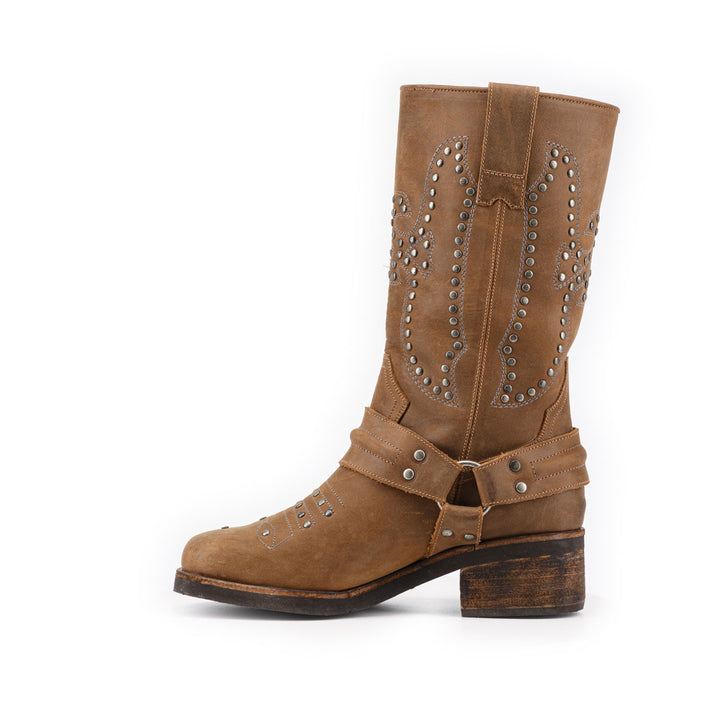 BOTA ELENA CAFÉ  DE CUERO