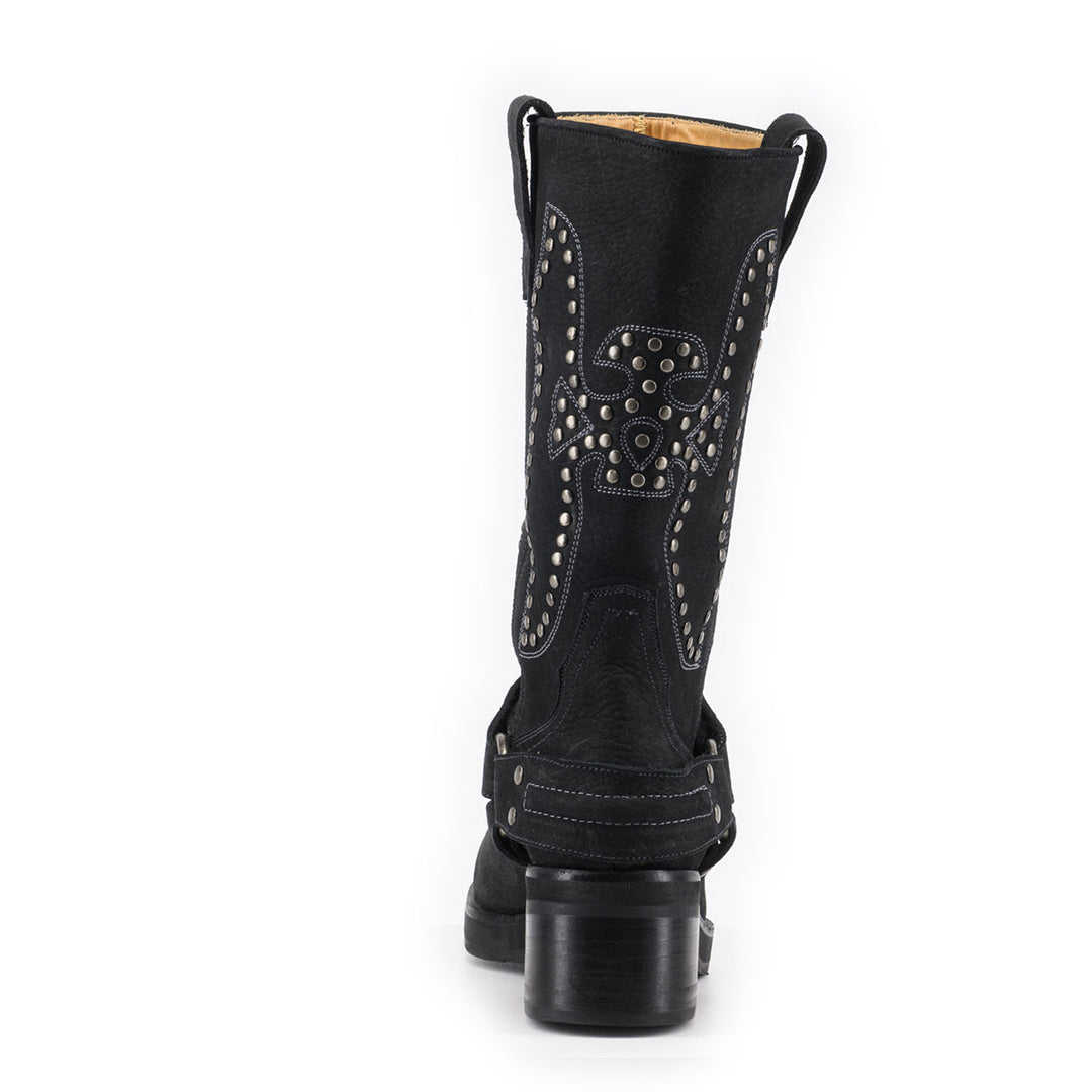 BOTA ELENA NEGRA  DE CUERO