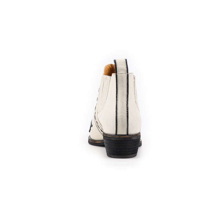 BOTÍN MILENA CREMA DE CUERO MUJER